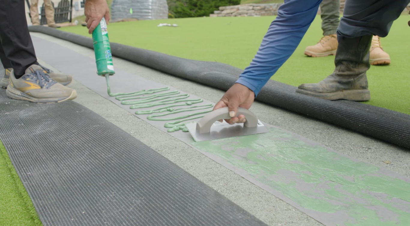 Professional installation of durable residential artificial grass in Carlsbad